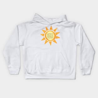 To Be Incarnational in Youth Ministry Sunshine Quote Kids Hoodie